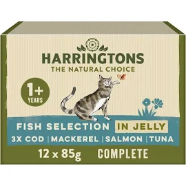 Harringtons Wet Cat Food Fish Selection in Jelly - 12 x 85g