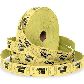 Raffle Tickets - Admit One Single Roll - Roll of 2000 Raffle Tickets