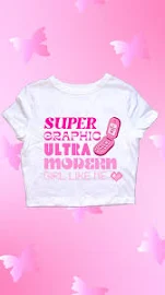 Chappell Roan Super Graphic Ultra Modern Girl Cropped Baby Tee