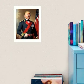 Donald Trump As American Patriot In 1800s donald trump Art Print