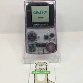 Nintendo Cgb-001 Game Boy Color Console Tested Clear Purple Gb Gbc