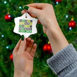 Personalized Wordle Ornament | Custom Wordle Gift | Funny Wordle Lover Gift | Design Your Own Wordle