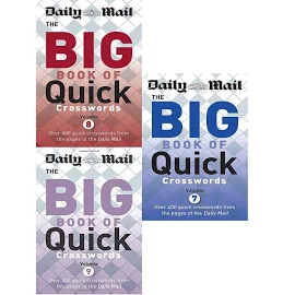 Daily Mail 3 Books Collection Set Big Book Of Quick Crosswords Volume