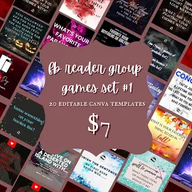 Author Reader Facebook Group Games Templates