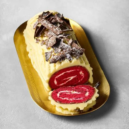 Tesco Finest White Chocolate & Red Velvet Yule Log