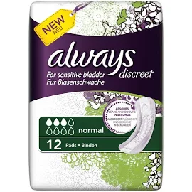 Always Discreet Incontinence Normal - 12 Pads