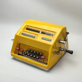 Mustard Yellow*! FACİT Working Calculator, Antique Vintage Retro Calculator/ facit C1-13, Tk, NTK, NE, ca1-13,