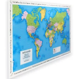 Personalised World Map Poster Huge World Map Poster Wall Travel Gift