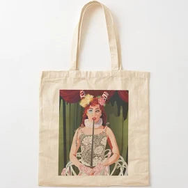 Chappell Roan portrait Cotton Tote Bag