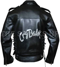 Johnny Depp Black Cry Baby Motorcycle Casual Style Leather Jacket -
