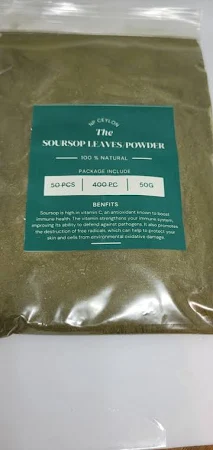 Soursop Leaves Powder From Ceylon / Sri Lanka 100g Uk Seller