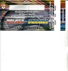 World Cup 2002 Qualifier Match Ticket Poland-ucraine
