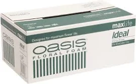 Box Of Genuine Oasis Wet Ideal Floral Florist Green Foam Maxlife Brick