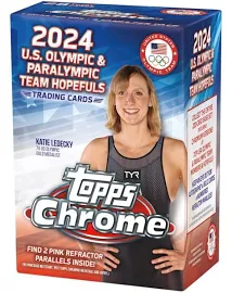 2024 Topps Chrome U.S. Olympic & Paralympic Hopefuls 7-Pack Blaster 40-Box Case