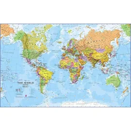 Maps International Small World Wall Map Political (Paper)