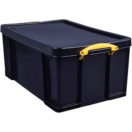 Really Useful 64L Recycled Plastic Storage Box - Black