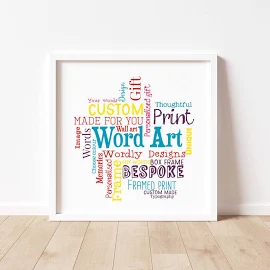 Personalised Word Art Cloud Print