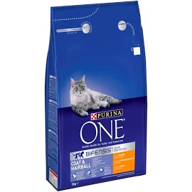 Purina One Coat and Hairball Dry Cat Food Chicken 3kg