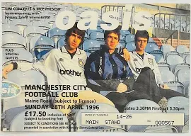 Oasis Original Used Concert Ticket Manchester City Football Club 28th