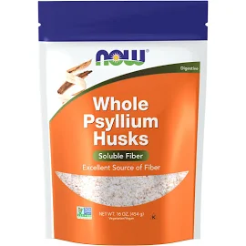 Now Whole Psyllium Husks - 16 oz bag