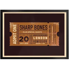 Gig ticket Event ticket Personalised Print Customised A3 A2 size
