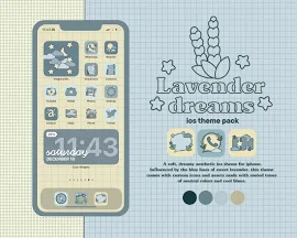 Lavender Dreams - Cute | aesthetic | kawaii| dreamy | ios theme pack for IOS 14 with Icons, Widgets, Wallpaper for iPhone