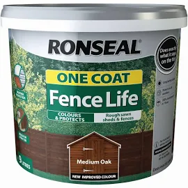 Ronseal One Coat Fence Life Medium Oak - 9L