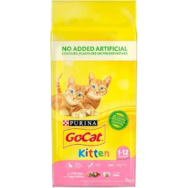 Go-Cat Kitten Dry Cat Food Chicken, Carrots & Milk 2kg