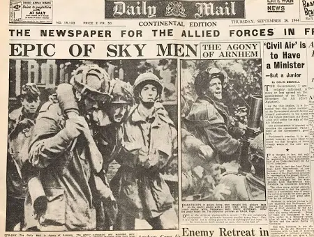 Daily mail dated september 28, 1944 arnhem