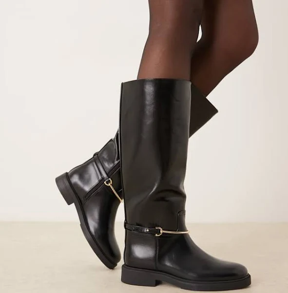 ASOS Design Cole Flat Riding Knee Boots