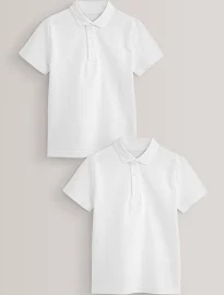 Boys Next Cotton School Polo Shirts (3-16yrs) - White