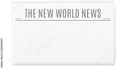 Poster, Print Blank newspaper template with copy space for news and text., 40x22.2 cm