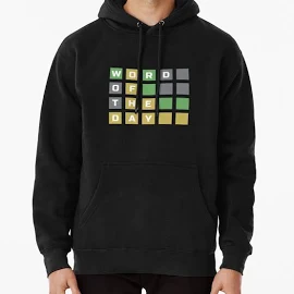 Word of The Day, Wordle Today, 5 Letter Words, Play Wordle - Wordle of The Day Pullover Hoodie | Redbubble Wordle