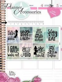 Girl Boss Quotes - Agenda Stickers 2573
