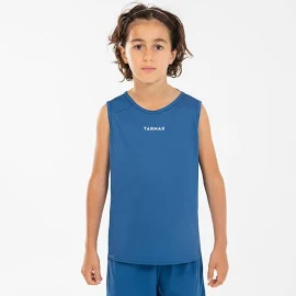 Tarmak Kids' Sleeveless Basketball Jersey T100 - Blue