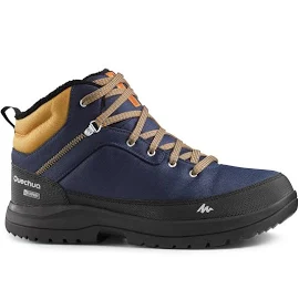 Quechua Men’s Warm and Waterproof Hiking Boots - Sh100 Ultra-warm - Blue/Ochre