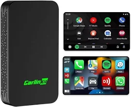 CarlinKit 5.0 Adapter Wired to Wireless Carplay & Android Auto Adapter - Black