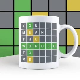 Wordle Game Gift, You Mean The Wordle To Me, Funny Wordle Twitter, Wordle Solver Cup, Daily Word Game, Online Word Puzzle, viral Coffee Mug