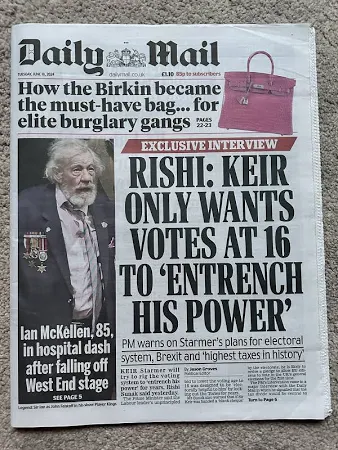 Daily Mail 18th June 2024 18/6/24