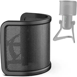 FIFINE Pop Filter Mic Pop Screen with Metal Mesh Compact Microphone Pop Shield Windscreen for Recording Studio Youtube Videos Streaming Podcast (Blac