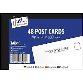 Just Stationery Plain White 140x100mm Post Card (Pack of 48)