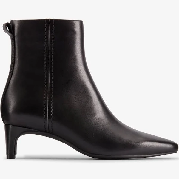 Clarks Women's Edina Up Black Leather Ankle Boots