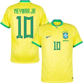 Nike Brazil Home Neymar Jr 10 Shirt 2022-2023 (Official Printing) - M