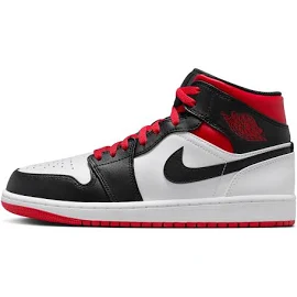 Air Jordan 1 Mid Sneakers White / Gym Red / Black - US 13