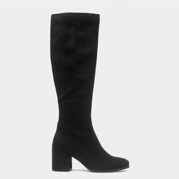 Lilley Womens Black Heeled Knee High Boot - Size 6 - Womens Boots Knee High - Shoezone