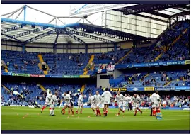 A4 Poster. Charlton Athletic Players Warm Up at Stamford Bridge - Chelsea FC Images