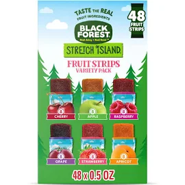 Black Forest Stretch Island Fruit Strips, Variety Pack - 48 pack, 0.5 oz fruit strips