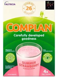 Complan Summer Strawberry Flavour Nutrition Drink - 4 Sachets