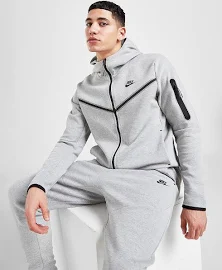 Nike Tech Fleece Full Zip Hoodie - Dark Grey/Black - Mens