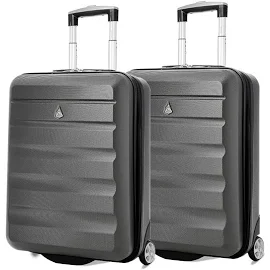 Aerolite 55x40x20 Ryanair Maximum Allowance 40L Lightweight Hard Shell Carry on Hand Cabin Luggage Travel Suitcase with 2 Wheels - Also Approved for